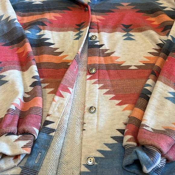 Small Aztec Button-Up Shacket - Picture 3 of 6